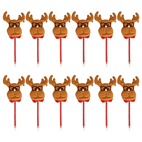 Gel-Kugelschreiber, modisch, niedlich, bunt, Weihnachtsmann, Weihnachtsdekoration, Gel-Kugelschreiber, Nachfüllspitze, farbige dicke Spitze, 12 Stück Gel-Kugelschreiber, modisch, niedlich, bunt, Weihnachtsmann, Weihnachtsdekoration, Gel-Kugelschreiber, Nachfüllspitze, farbige dicke Spitze, 12 Stück von Morain