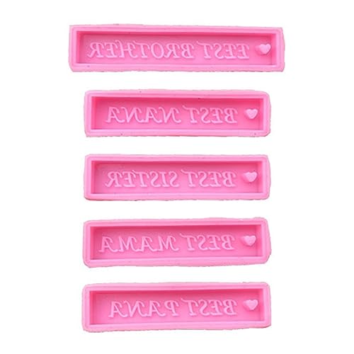 Glänzend Glänzend Langer Rechteck Form Silikon Epoxidharz Schimmelpilz Schlüsselbund Schmuck Für Jungen Und Mädchen Valentinstag Handwerksschüler Für Epoxidharz Mit Hole von Morain