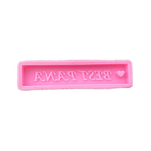 Glänzend Glänzend Langer Rechteck Form Silikon Epoxidharz Schimmelpilz Schlüsselbund Schmuck Für Jungen Und Mädchen Valentinstag Handwerksschüler Für Epoxidharz Mit Hole von Morain