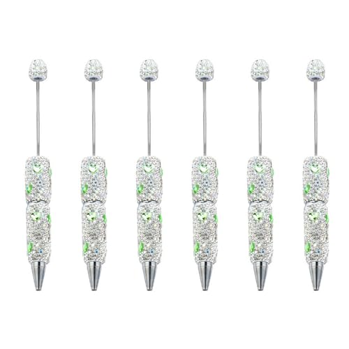 Glitzernde Perlenstifte, Kugelschreiber, schwarze Tinte, 1,0 mm, glattes Schreiben, Strasssteine, ausgefallener Schulbedarf, glitzernder Kugelschreiber, glattes Schreiben, Perlenbar für die Schule, 6 Glitzernde Perlenstifte, Kugelschreiber, schwarze Tinte, 1,0 mm, glattes Schreiben, Strasssteine, ausgefallener Schulbedarf, glitzernder Kugelschreiber, glattes Schreiben, Perlenbar für die Schule, 6 von Morain