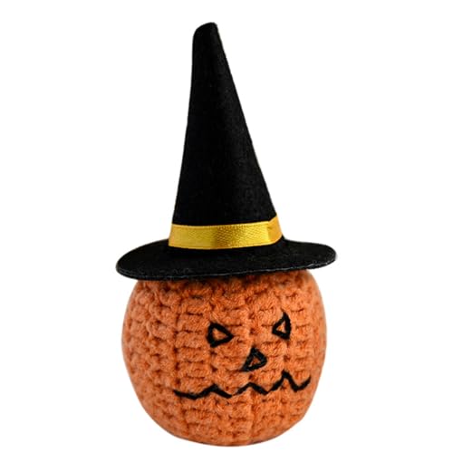 Häkeln Kleine Kürbiskopfpuppen Mit Mit Ermutigungskarten Emotions Unterstützung Spielzeug Für Halloween Party Dekoration Handgefertigtes Strickspielzeug von Morain