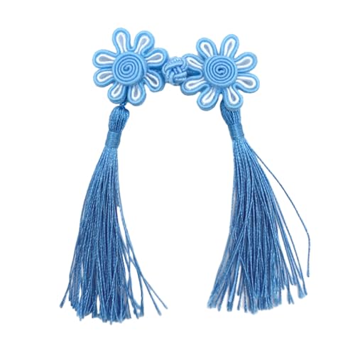 Handnähende Blumenknopfverschlüsse chinesischer Knotenverschluss Cheongsam Frosch Knöpfe Quasten Haken Schnalle Zapfen Anzug Dekoration Tasche Ornament von Morain
