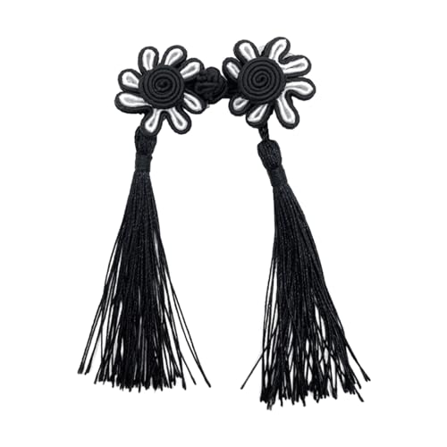 Handnähende Blumenknopfverschlüsse chinesischer Knotenverschluss Cheongsam Frosch Knöpfe Quasten Haken Schnalle Zapfen Anzug Dekoration Tasche Ornament von Morain