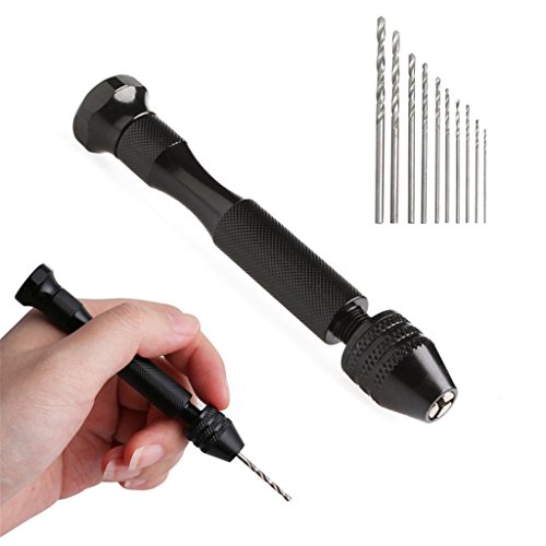Heißes Aluminium-Handbohrfutter + 10 x Spiralbohrer, Drehwerkzeug-Set, Box Heißes Aluminium-Handbohrfutter + 10 x Spiralbohrer, Drehwerkzeug-Set, Box von Morain