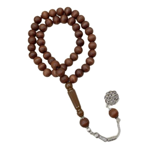 Holzperlen, Rosenkranzperlen und Fransenanhänger für Gebetsmeditationen, elegante Holzmaserung, Rosenkranz, einzelne Quasten, Gebet von Morain