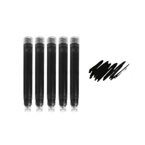 JinHao Patronen für Füllfederhalter, Schwarz/Blau, Schreibwerkzeug, Carbon-Schwarz, 5 Stück JinHao Patronen für Füllfederhalter, Schwarz/Blau, Schreibwerkzeug, Carbon-Schwarz, 5 Stück von Morain