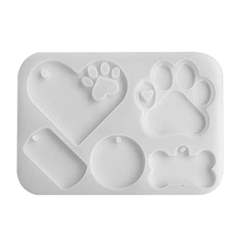 Katzenklauen Herzknochen Silikonform Epoxidharz Gussform BRÜFTY Tastatur Anhänger Anhänger Für Ornamente Dekoration Epoxidharzform Silikon Rechteck Schlüsselbund Schmuck Für Anfänger von Morain