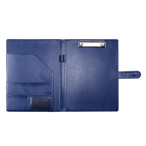 Konferenzmappe aus PU-Leder mit Klemmbrett, mehrere Taschen, Kartenhalter, Stiftschlitz, Klemmbrett, Business-Dokumentenmappe, Dokumentenhalter von Morain