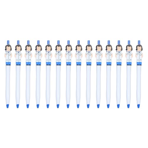 Kugelschreiber für Arzt, Krankenschwester, mit Stiftclip, einziehbarer Kugelschreiber, 1,0 mm Spitze, glatt zu schreiben, für Ärzte, Krankenschwestern, 14 Stück von Morain