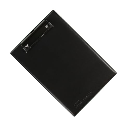 Leder-Klemmbrett mit einziehbarem Haken zum Aufhängen, Leder, Konferenz-Schreibtafel für Büro, Schule, Restaurant, Café, professionelle Dokumententasche von Morain