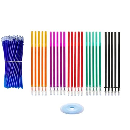 Löschbare Kugelschreiberminen, verschiedene Farben, radierbare Gelminen, 0,5 mm, feine Spitze zum Schreiben, Notizen, Tagebuch, mit Radiergummi, 30/45 Stück von Morain
