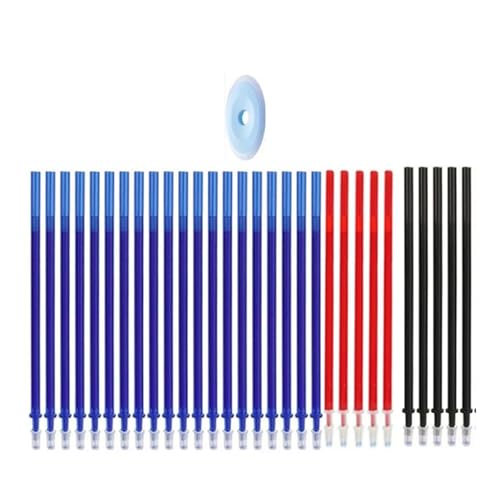 Löschbare Kugelschreiberminen in verschiedenen Farben, radierbare Gelminen, 0,5 mm feine Spitze zum Schreiben, Notizen, Tagebuch, mit Radiergummi, 30/45 Stück von Morain