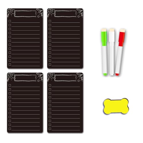 Memoboard für den Kühlschrank mit Marker, Radiergummi, Schreibblatt für Küche, Mahlzeitenplaner, Einkaufsliste, Büro, Notizblock von Morain