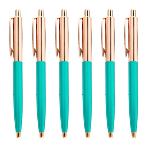Metall-Kugelschreiber für Büro, Signierstift, einziehbarer Kugelschreiber, nachfüllbar, reibungsloses Schreiben, Geschäftsgeschenk, Studenten, 6 Stück von Morain