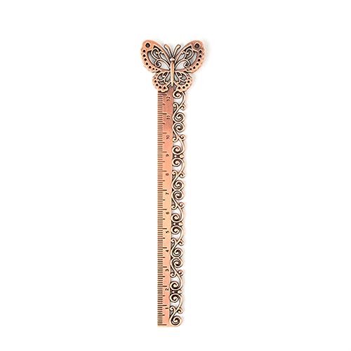Metall-Lesezeichen, Lesezeichen, Lesezeichen, Garnierwerkzeug, tragbares Lineal, Vintage, hohles Lineal, Vintage, ausgehöhlt, Metall-Buchmarkierungskarte von Morain