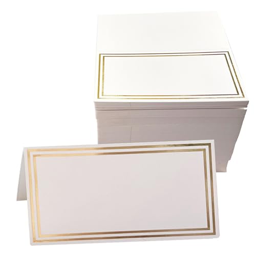Morain 50 Stück Elegante Tischkarten Namenskarten für Hochzeit Empfang Rechteck Sitzplatzkarten Party von Morain
