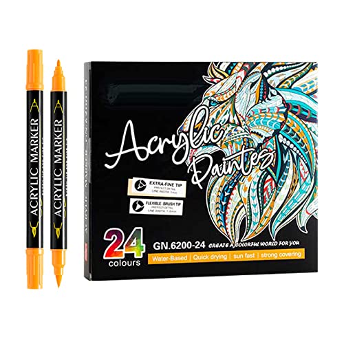 Morain Acrylfarbenstifte Doppelt Nach Extra Feinen Tippmarkierungen Für Felsmalerei Woo Acrylfarbe Pen von Morain