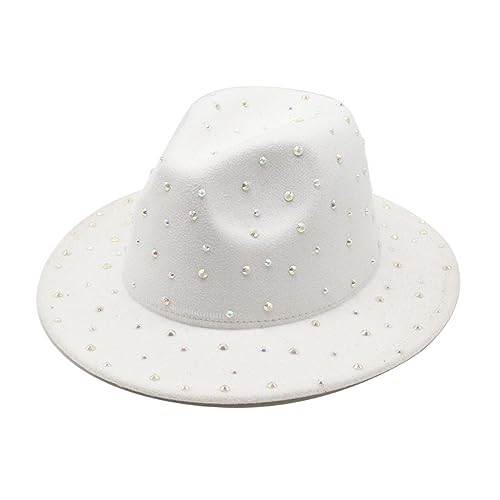 Morain Bejeweled Hut Cowboyhut für Junggesellinnenabschied, Disco, Cowboy, Disco-Kappe für Schauspieler, Schauspielerin, Nachtclub, mit Schmucksteinen besetzte Hüte für Damen Morain Bejeweled Hut Cowboyhut für Junggesellinnenabschied, Disco, Cowboy, Disco-Kappe für Schauspieler, Schauspielerin, Nachtclub, mit Schmucksteinen besetzte Hüte für Damen von Morain