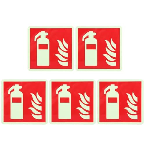 Morain Feuerlöscher-Schild, leuchtend, wasserdicht, für den Innenbereich, 5 Stück von Morain