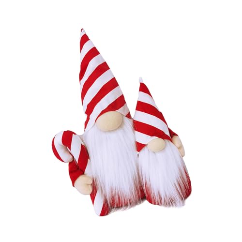 Morain Große Nase, gestreifte Mütze, Zwerge, Figur, Gesicht weniger Puppen, Ornamente, weicher Stoff, Weihnachtsdekoration, große Nase von Morain