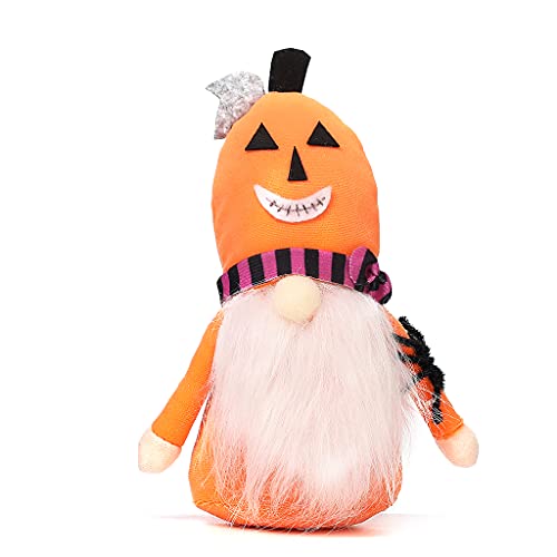 Morain Halloween handgefertigter Kürbis Tomte Nisse schwedischer Zwerg Home Bauernhaus Küchenregal abgestuftes Tablett Dekor Kürbis von Morain