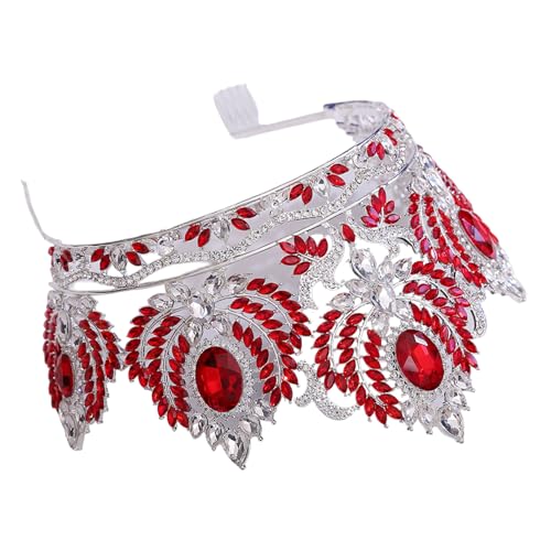 Morain Königskronenkamm mit bunten Kristallverzierungen für Hochzeiten, Bälle, Schönheitswettbewerbe und Kostümveranstaltungen, Kristallkronen von Morain