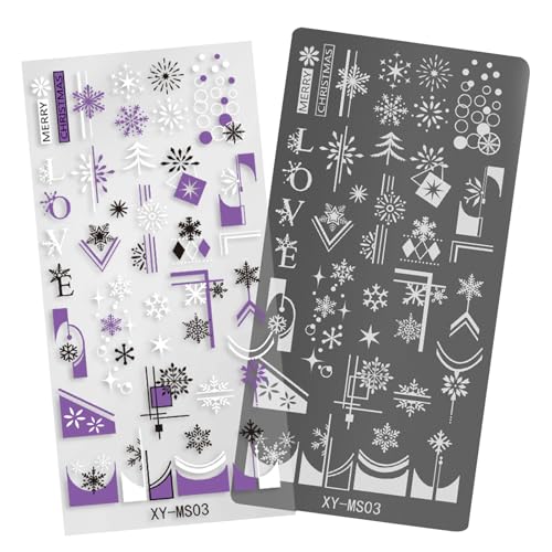 Morain Schablonen-Set für Weihnachtsnägel, Schablonen-Set, Schneeflocken-Nägel, schöne Hirsch-Maniküre-Schablone Morain Schablonen-Set für Weihnachtsnägel, Schablonen-Set, Schneeflocken-Nägel, schöne Hirsch-Maniküre-Schablone von Morain