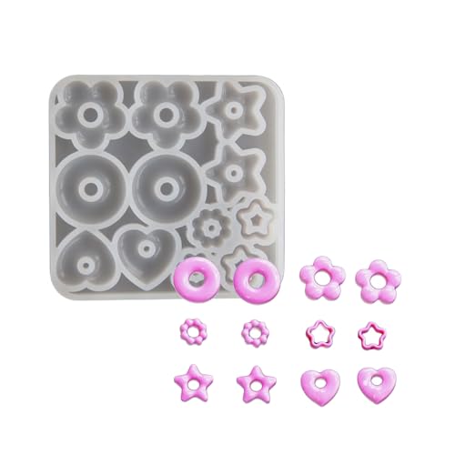 Morain Silikon-Schlüsselanhänger-Formen, Harz, Schmuck, Herz, Stern, Blume, Ohrringe, Epoxidharz, Zubehör für die Herstellung Morain Silikon-Schlüsselanhänger-Formen, Harz, Schmuck, Herz, Stern, Blume, Ohrringe, Epoxidharz, Zubehör für die Herstellung von Morain