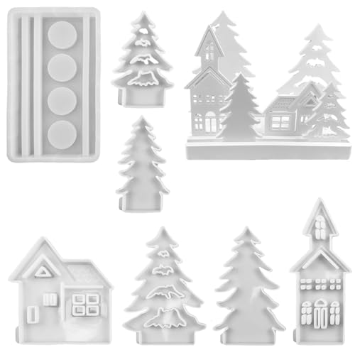 Morain Silikonformen in Hausform, Kerzenhalter, handgefertigte Gießformen, Seife, Baumformen für Urlaub Morain Silikonformen in Hausform, Kerzenhalter, handgefertigte Gießformen, Seife, Baumformen für Urlaub von Morain