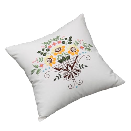 Morain Stickereien Kits Stickkissen Kissen Kissenbezüge Nähen Kits Halbfinished Stitching Set Für Home Dekoration Stickkissen Kissen Kits Kissenbezüge Nähen Kits Weihnachtsgeschenk Für Frau von Morain