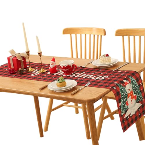 Morain Weihnachtstischdecke, knitterfreier Stoff für Feiertags-Esszimmer-Dekorationen und festliche Heimpartys, Weihnachtstischdecke Morain Weihnachtstischdecke, knitterfreier Stoff für Feiertags-Esszimmer-Dekorationen und festliche Heimpartys, Weihnachtstischdecke von Morain