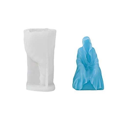 Mysteriöse Schwarze Kleidung Mann Silikon Fondant Kuchen Gips Formen Manual Plasters Kerze Ornamente Handwerk Kunsthandwerk von Morain