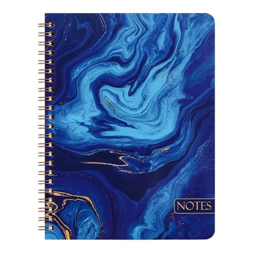 Notizbuch mit Doppeldrahtbindung, 160 Seiten, breit liniert zum Schreiben, 16,5 x 21 cm, College-Notizblöcke für Büro, Schule, liniert, Tagebücher, Schreiben von Morain