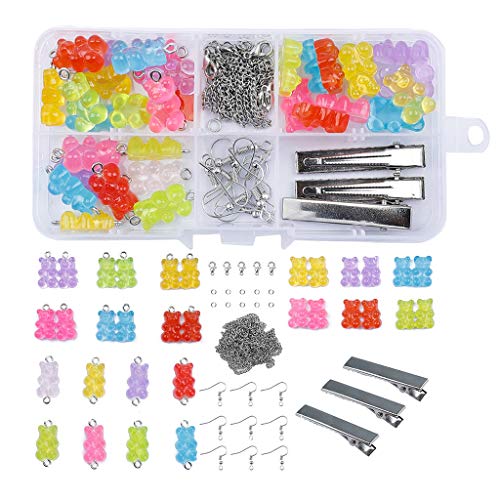 Ohrringe Bären Charme Halskette Anhänger Hummerverschluss Sprungringe Ohrring Haken Haare Für Schmuck Herstellung Armband Set von Morain