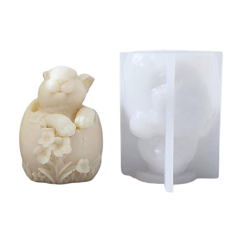 Osterei Kaninchen Dekoration Kerze Silikonform Epoxidharz Ornamente Herstellung Seife Schmelze Harz Ton Home Dekoration Silikonkerzenformen Für Kerzenherstellung von Morain