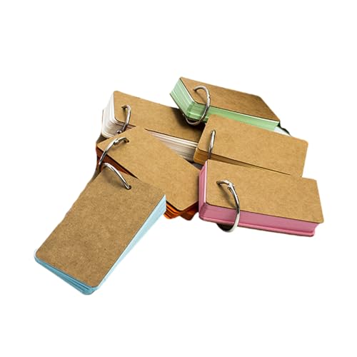 Packung mit 6/8 bunten Karten, Kraftpapier, Notizblöcke zum Auswenden, Kraftpapier, Bastelkarten von Morain