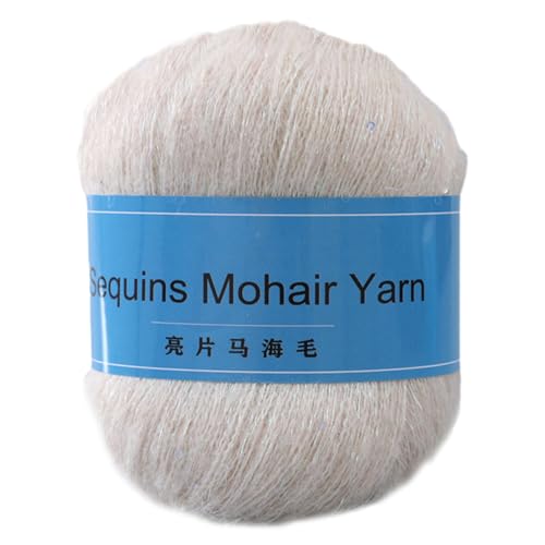 Pailletten-Perlengarn-Set zum Basteln, Erstellen schöner Schals, Hüte und mehr sicheres und weiches Häkelgarn, 50 g Strickgarn von Morain