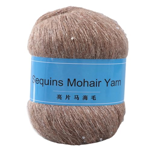 Pailletten-Perlengarn-Set zum Basteln, Erstellen schöner Schals, Hüte und mehr sicheres und weiches Häkelgarn, 50 g Strickgarn Pailletten-Perlengarn-Set zum Basteln, Erstellen schöner Schals, Hüte und mehr sicheres und weiches Häkelgarn, 50 g Strickgarn von Morain