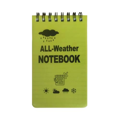 Pocket Notebook Allwetter Spiralen Notizblöcke Feld Notizblock Schreiben im Regen Notizblöcke Allwetterpapier Notizbuch von Morain