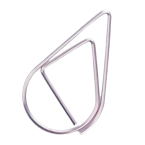 Schöne dekorative Büroklammern, Wassertropfenform, Lesezeichen, Metallplaner, Büroklammer für Schreibwarenliebhaber, Metall, Wassertropfenform, Büro, dekorativ, 100 Stück von Morain