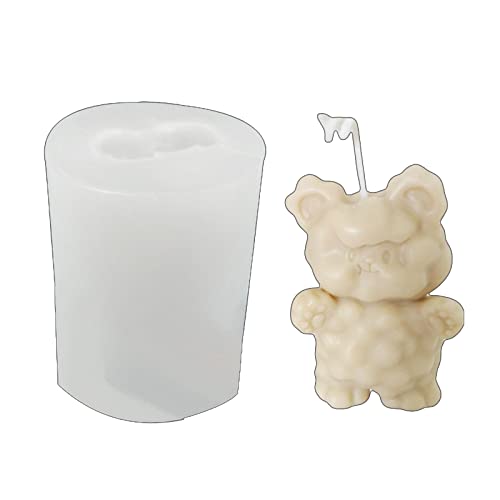 Silikon Fondant Schimmel Cartoon Süßes Kleines Bären Handgefertigt Kerzenharz Bastelkuchen Dekorationstool Für Küche Haltbares Geschenk von Morain