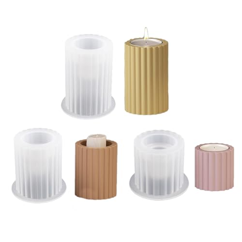 Stripe Candlestick Silikonform Kristall Epoxidharz Gussform Form Zylindrischer Kerzenhalter Schimmelpilze Hochzeitsdekoration Stripe Candlestick Silikonform Kristall Epoxidharz Gussform Form Zylindrischer Kerzenhalter Schimmelpilze Hochzeitsdekoration von Morain