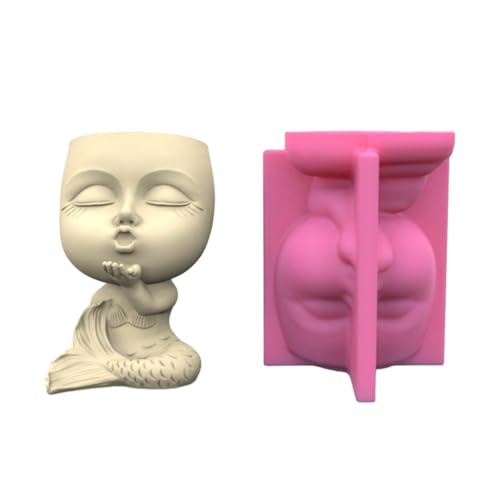 Süße Meerjungfrau Girl Stifthalter Blumentopf Silikonform Epoxidharz Form Sukkulente Pflanzerform Für Harz Dekore Süße Meerjungfrau Girl Stifthalter Blumentopf Silikonform Epoxidharz Form Sukkulente Pflanzerform Für Harz Dekore von Morain