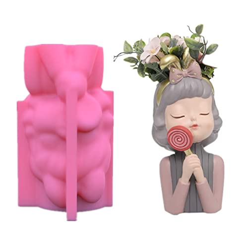 Süßes Mädchen Blumentopf Silikonharz Form Epoxidharz Gussform Schimmel Sukkulente Vase Zementform Kerzenhalter Wachsform Form Süßes Mädchen Blumentopf Silikonharz Form Epoxidharz Gussform Schimmel Sukkulente Vase Zementform Kerzenhalter Wachsform Form von Morain