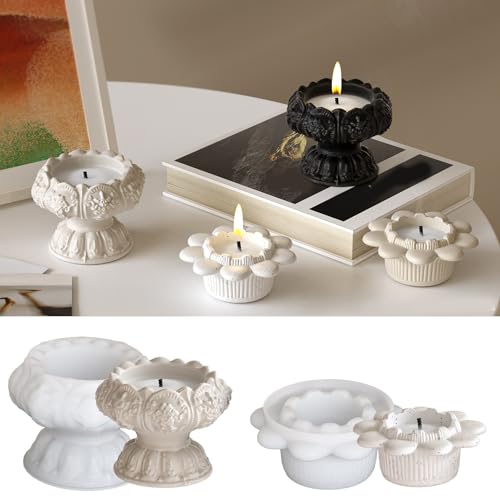 Teelichthalter Silikonform Blumenform Basteln Zubehör Kerzenhalter Schimmel Teelichthalter Silikonform Blumenform Basteln Zubehör Kerzenhalter Schimmel von Morain