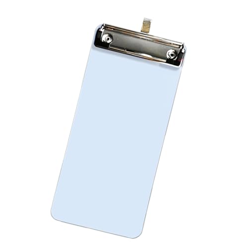 Tragbares kleines Klemmbrett, 10 x 22 cm, Quittungs-Klemmbrett, Metallclip, Schreibtafel mit Haken zum Aufhängen, für Büro, Notizen von Morain