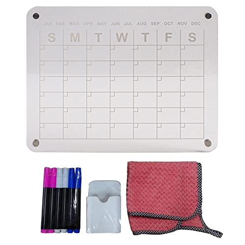 Transparenter Acryl-Kalender für Kühlschrank, Monatskalender, Tafel mit Marker, Stifthalter, Radiergummi, Wischtuch, Acryl für Kühlschrank, Wand, klares Brett, Kühlschrank, monatlich und wöchentlich Transparenter Acryl-Kalender für Kühlschrank, Monatskalender, Tafel mit Marker, Stifthalter, Radiergummi, Wischtuch, Acryl für Kühlschrank, Wand, klares Brett, Kühlschrank, monatlich und wöchentlich von Morain