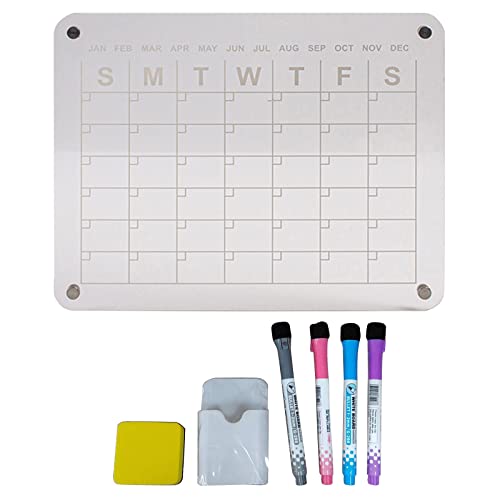 Transparenter Acryl-Kalender für Kühlschrank, Monatskalender, Tafel mit Marker, Stifthalter, Radiergummi, Wischtuch, Acryl für Kühlschrank, Wand, klares Brett, Kühlschrank, monatlich und wöchentlich Transparenter Acryl-Kalender für Kühlschrank, Monatskalender, Tafel mit Marker, Stifthalter, Radiergummi, Wischtuch, Acryl für Kühlschrank, Wand, klares Brett, Kühlschrank, monatlich und wöchentlich von Morain