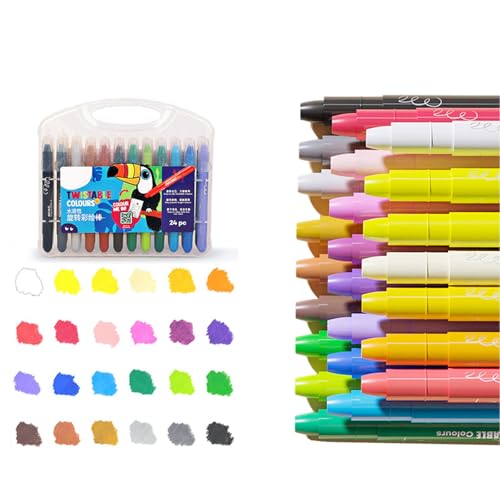 Wachsmalstift, waschbar, drehbar, für Kinder, 12/24/36/48 Farben Wachsmalstift, waschbar, drehbar, für Kinder, 12/24/36/48 Farben von Morain