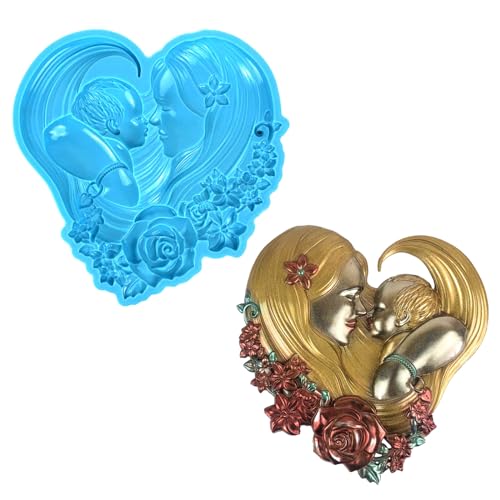 Wandehorgende Harzformen Mutter Baby Silikonform Stereo Epoxidharzform Für Craft Valentines Home Dekoration Wandehorgende Harzformen Mutter Baby Silikonform Stereo Epoxidharzform Für Craft Valentines Home Dekoration von Morain